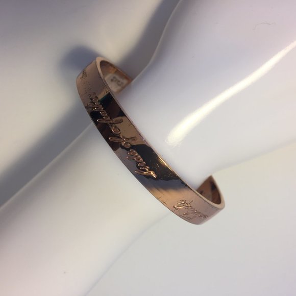 KATE SPADE Rose Gold Best Friend Ever Bangle - Picture 4 of 16